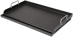 Utheer 25" x 16" Nonstick Coating Cooking Griddle for Gas Grill, Universal Griddle Flat Top Plate Insert with Grease Groove and Removable Handles for Charcoal/Gas Grills, Camping, Tailgating, Parties