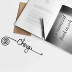 Customised Bookmark for Book Aesthetic, Personalised Metal Bookmark, Aesthetic Bookmarks for Book Lovers and Your Loved Ones,Spiral Design