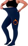 Women's Fleece Lined Leggings Warm Winter Yoga Leggings Fur Thermal High Waisted Pants (XXL, Full Blue)