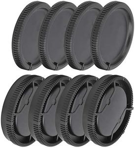 Lens Cap Set,4 Front Lens Cap + 4 Back Lens Cap,for Minolta/for Sony A-Mount Lens and Camera Body,Black