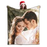 personalised blanket Custom Blanket with Photos Text.Custom Blanket with 1-9 Photo Collages.Flannel Blankets for Family Birthday Wedding Gift Fits Couch Sofa Bedroom Living Room-80cmX120cm