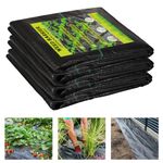 4ft X 50ft Weed Barrier Landscape Fabric Heavy Duty,Gardening Ground Cover Mat Weed Blocker,3.2OZ Woven Geotextile Fabric for Underlayment,Commercial Driveway Fabric(1.2M x 15M)