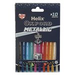Helix Oxford Metallic Gel In Pens Water Based Gel Ink x10