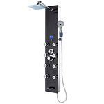 Blue Ocean 52" Aluminum SPA392B Shower Panel Tower System with Rainfall Shower Head (Black)