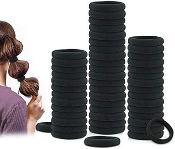 Dreamlover Gomas de Pelo Negras, 50 Piezas Coleteros Pelo Mujer, Gomas Antirotura de Pelo, Elástico Cabello, Gomillas Pelo Mujer Fuerte