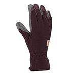 Carhartt Women's High Dexterity Padded Palm Touch Sensitive Long Cuff Glove Cold Weather, BlackBerry Grey, Large