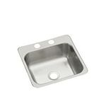 Sterling B155-2 Secondary Sink 15-Inch by 15-Inch Top-Mount Single Bowl Kitchen Sink, Stainless Steel