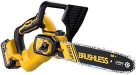 12 inch Brushless Chainsaw, Cordless Saw with Battery and Charger, 5.9Lb Super Lightweight & Compact, Auto Oiler, 5.0Ah Battery 1100w Power, Handheld Chain Saw for Wood Cutting, Tree Trimming, Pruning