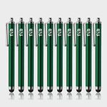 TCD Universal Pack of 10 [Green] Premium Thick Stylus Pen Pack [Compatible with All Touch Screen Devices]