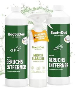 BactoDes Désodorisant Maison 2L Concentré avec Vaporisateur - Nettoyant Enzymatique Bio pour Élimination Efficace des Odeurs avec Action microbienne