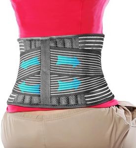 FESAS Breathable Back Brace with Lumbar Pad - Support Belt for Lower Back Pain Relief, Suitable for Women & Men, Ideal for Herniated Disc & Sciatica