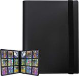 KAHEIGN 9-Pocket Trading Card Album, 540 Pockets PU Leather Card Folder Card Binder Holder Album with Elastic Strap for Pokemon Yu-Gi-Oh Sports Game Cards Collect