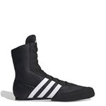 adidas Box Hog II Boxing Shoe - Breathable Mesh, Durable Sole for Performance, Black/White, 9