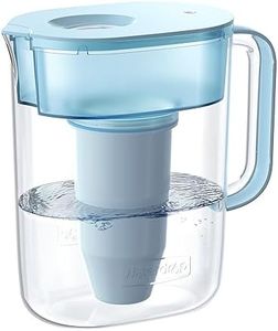 Waterdrop TDS Reduction Water Filter Pitcher with 1 Filter, 10-Cup, 4-Stage Filtration System, Reduces PFOA/PFOS, Lead, Chlorine, and More, BPA Free, Blue