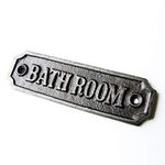 Jones & Grey VINTAGE STYLE CAST IRON DOOR SIGN - BATHROOM