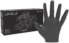 L3 Level 3 Nitrile Gloves - Professional Heavy Duty Disposable Gloves - Latex Free - Fits Snug - Box of 100