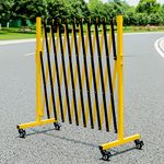 KENNISI Mobile Safety Barrier Gate, Retractable 2023 (A:Yellow and Black)