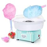 Nostalgia Retro Countertop Cotton Candy Maker, Vintage Candy Machine for Hard Candy & Flossing Sugar, Aqua