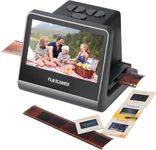22MP Film Scanner with Large 5" LCD Screen, Slide Scanner Negatives Scanner Convert Color & B&W Negatives & Slides 35mm, 126, 110 Film to High Resolution JPEG Digital Photos