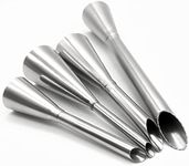 JJSCHMRC 4pcs Puff Nozzle Tip Stainless Steel Long Puff Nozzle Tip, Cream Icing Piping Nozzle Tip Cake Tips For Puff Decorating Tools