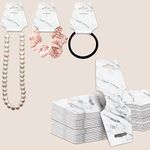 200 Pcs Necklace Display Cards Blank Necklace Card Holder Paper Board Jewelry Display Hanging Cards For Necklaces, Bracelets, Jewelry Hang Tags - 11.6 X 4.5 Cm, White