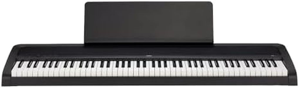 Korg B2 Portable Digital Piano with 88-Key Full Size Weighted Keyboard, Built-in Speakers, Music Stand, Sustain Pedal, and Power Supply (B2BK)