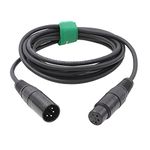 HangTon XLR 4 Pin Camera Monitor Recorder Mixer Power Supply Extension Cable Male To Female 3 meters for Block Battery