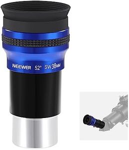 NEEWER 1.25" Wide Angle Telescope Eyepiece, 52 Degree Wide Apparent Field Lens with 38mm Focal, Multiple Coated HD Optical Glass 4 Elements Standard 1.25" Interface for Astronomy Telescope, LS-T12