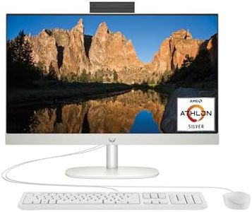 HP 23.8 inch All-in-One Desktop PC, FHD Display, AMD Athlon Silver 7120U, 8 GB RAM, 256 GB SSD, AMD Radeon Graphics, Windows 11 Home, 24-cr0110 (2023)