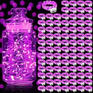 Aogist 100 Pack Pink Fairy Lights 7ft 20 LED Waterproof String Light