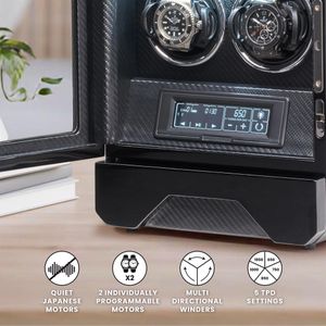 BARRINGTON Automatic Watch Winder for 2 Watches – Quiet Motor