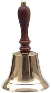 Hampton Nautical Solid Brass Hand Bell, 7", Brass