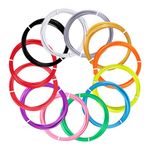 Kretrum 3D Pen Filament Refills 12 Colors 1.75mm PLA Compatible with SCRIB3D MYNT3D Keiare 3D Pen Most 1.75mm 3D Prining Pens NOT FIT 3Doodler Start+ Pen Per Color 3m