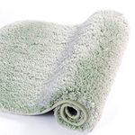 Walensee Large Bathroom Rug (24 x 36, Pale Green) Extra Soft and Absorbent Shaggy Bathroom Mat Machine Washable Microfiber Bath Mat for Bathroom, Non Slip Bath Mat, Luxury Bathroom Floor Mats