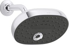 KOHLER 26290-CP Statement Multi-Function Showerhead, Wall-Mount, 3 Spray Settings, 2.5 GPM, Brass/Plastic, Polished Chrome