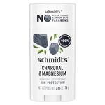 Schmidt's Natural Deodorant for Women and Men Charcoal & Magnesium with 48 Hour Odour Protection, Certified Natural Vegan Deodorant 75 g