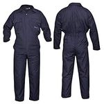 SHYNE KILTS U.K Navy Blue Men's Coverall Overalls Boiler Suit Coveralls Work Wear Mechanics Boilersuit (M)