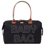 SOMUN Baby Diaper Bag Tote For Mom With Rhinestone Embellishment, Hospital Bag For Labor And Delivery, Large Capacity Mommy Bag Gift For Baby Shower (Black)