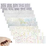 Olakin 50 Sheets Nail Art Stickers[More Than 1800 Pcs], 3D Self-Adhesive Stickers, Ultralight Water-proof Stickers, for Women Girls Kids Manicure DIY and Nail Salon