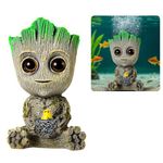 PBMLGO Aquarium Air Bubbler Ornaments Fish Tank Decorations, Aquarium Air Stone Safety Environmental Friendly Resin Groot Decorations with Air Bubbler Stone for Aquarium Fish Tank Accessories