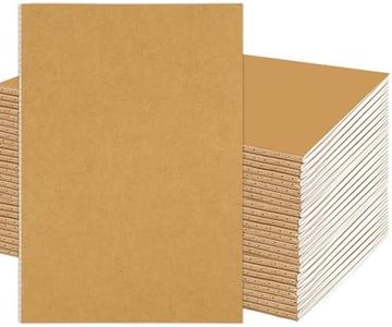 24Pack A5 Blank Notebook Bulk, 60 Pages(30 Sheets) Unlined Journals Pack 21.5x14cm Soft Cover Notebooks Journals for Kids Students Travelers and Office Writing Drawing （Brown）