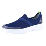 OOFOS womens Shoe, White/Navy, 4 UK