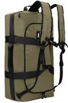 MIER Water Resistant Backpack Duffle Heavy Duty Convertible Duffle Bag with Backpack Straps for Gym, Sports, Travel, Hiking, 90L- Army Green