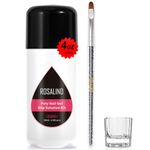 ROSALIND 4oz Slip Solution for Poly Nail Gel 120ml Gel Extension Liquid Solution for Poly Nail Gel Anti-stick Slip Solution, Poly Slip Extension Liquid Solution with Brush and a Liquid Cup Easy DIY