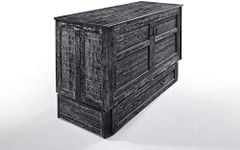 Night & Day Furniture Murphy Cabinet Convertible Bed - Queen Size-with Tri-Fold Premium Memory Foam Mattress (Blizzard)