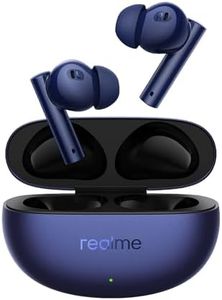realme Buds Air 5 Cuffie Bluetooth, Cancellazione attiva del rumore fino a 50 dB 2.0, Mega driver titanizzato da 12,4 mm, Cancellazione del rumore a 6 microfoni durante le chiamate, Blu