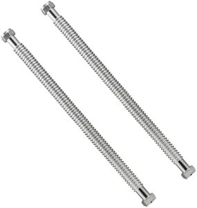 Watflow 24inch Stainless Steel Corrugated Water Heater Connector Flexible for Female Iron Water Pipes Fitting, 1" FIP x 1" FIP, 24" Length (2 Packs)…