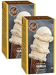 Premium Vanilla Ice Cream Starter Mix for ice cream maker. Simple, easy, delicious. From gourmet mix to maker in 5 minutes. Makes 4 creamy quarts. Made in USA. (2/12.3 oz boxes)
