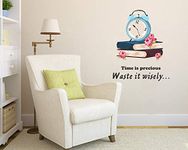 Decor Kafe Time is Precious Waste it Wisely Wall Sticker 76cm X61cm