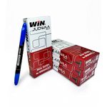 WIN Judwaa Dual Tip CD/DVD/OHP Marker | 40 Blue Ink Markers | Both Side Bold & Fine Tip | Suitable for Different Surfaces | Ideal for School, Office & Business | Stationery Items